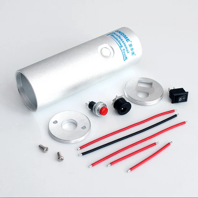 555  aluminum alloy electric drill  shell kit  with point switch  motor micro model assembly  DIY hand drill   accessories