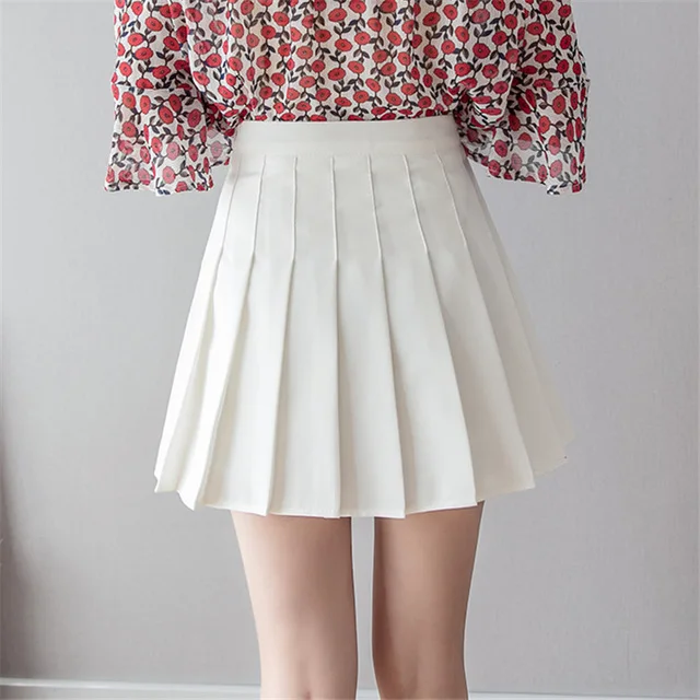 Women high waist pleated skirt Sweet Cute Girls Dance Mini Skirt Cosplay black white skirt kawaii Female Mini Skirts Short