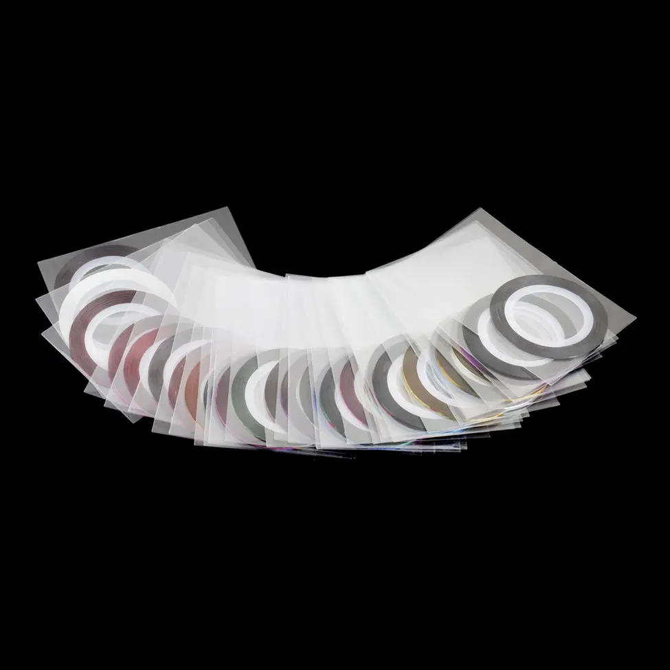 

10 PCS Rolls Mixed Color Nail Striping Tape Decal For DIY 3D Variety Nail Art Tips Decorations Nail Line Foil nail Sticker