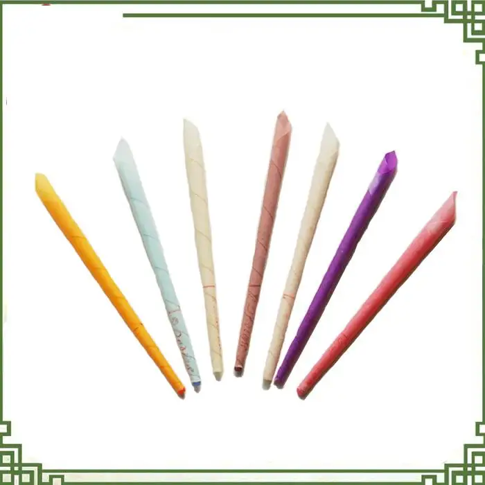 Hot 100pairs=200pcs aromatherapy medical natural beewax ear candle, ear