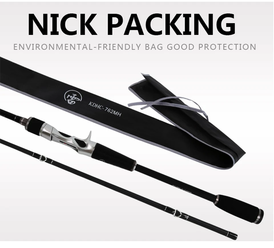 Kingdom Fishing Rods Carbon Fiber 2 section 1.89m 2.1m 0.5-20g Lure Weight 2-16LB Line Weight spinning Casting Lures fishing rod (1)