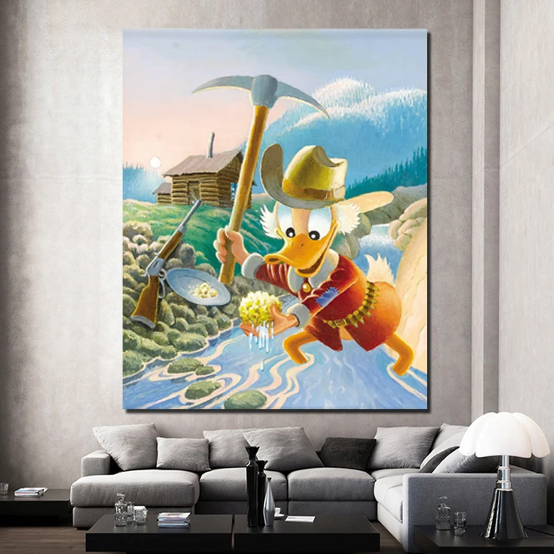 

Donald Duck Carl Barks Wall Art Canvas Painting Posters Prints Modern Painting Wall Pictures For Living Room Home Decoration Art