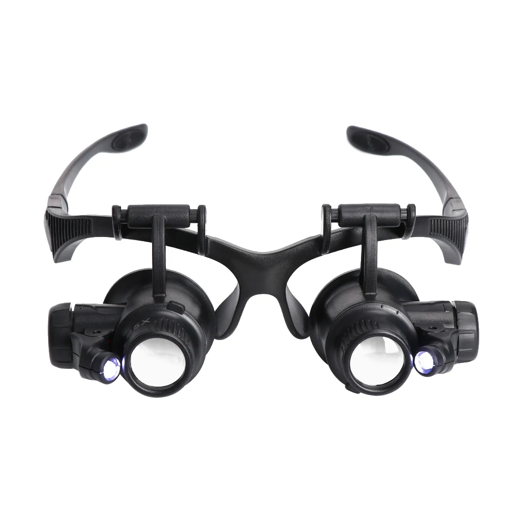 

1Set New 10/15/20/25X Magnifying Work Glasses LED Eye Jeweler Watch Repair Magnifying Glasses Magnifier Loupe Hand Tool