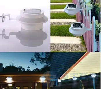 

LED Solar Lamp Sensor Waterproof Solar Light 3 LEDs Street Light Outdoor Path Wall Lamp Security Spot Lighting z35