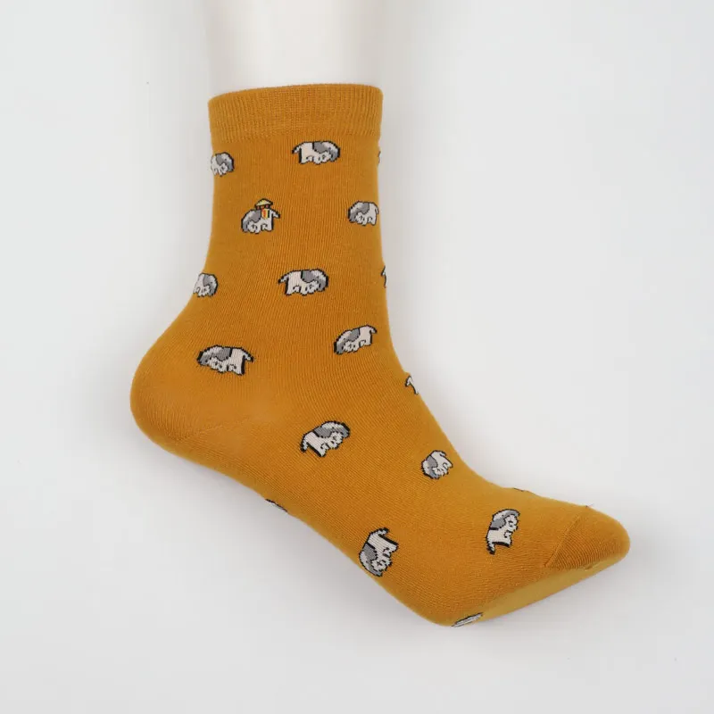 Happy sock, забавные мужские и женские Короткие хлопковые носки, цветные повседневные дизайнерские модные летние Носки с рисунком Харадзюку - Цвет: r05-19