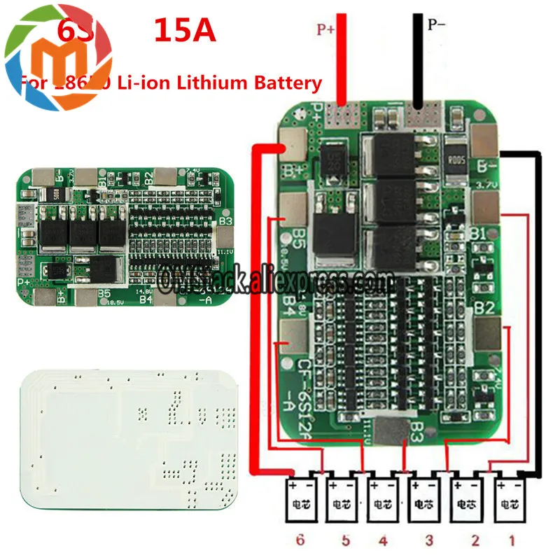 1PC-New-Arrival-6S-15A-24V-PCB-BMS-Protection-Board-For-6-Pack-18650-Li-ion