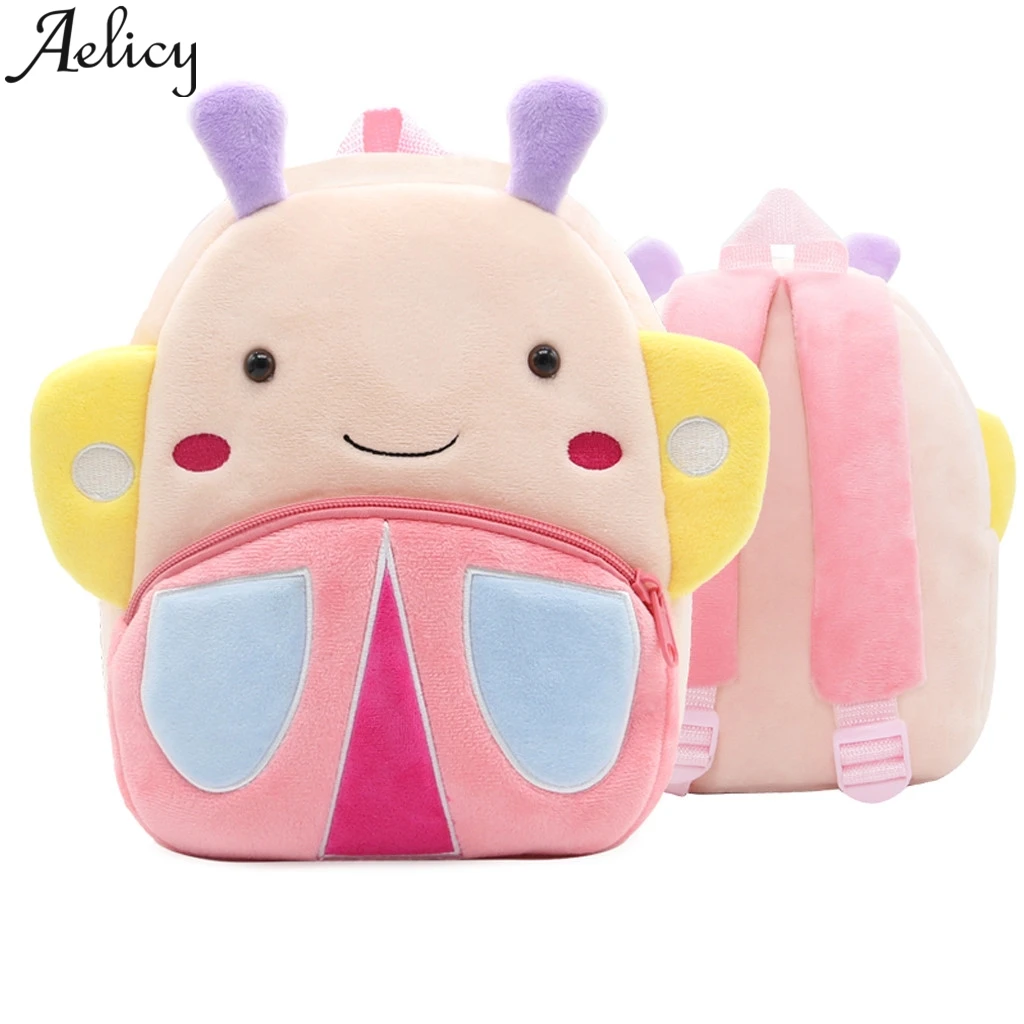 

Aelicy 2019 3D Cartoon Plush Children Backpack Kindergarten Bag Animal Children Backpack children's Backpacks Star