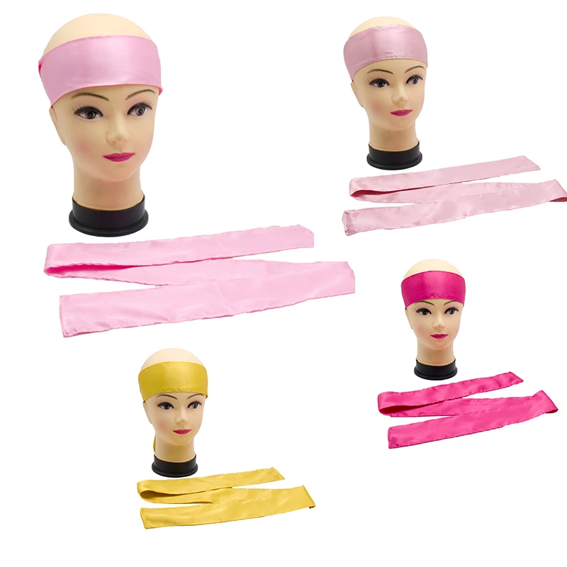 

Blank Stock Virgin Hair Extensions Wrapping Head Bands,Satin Silk Hair Tie,Hair Band Flannel Wrap Headband
