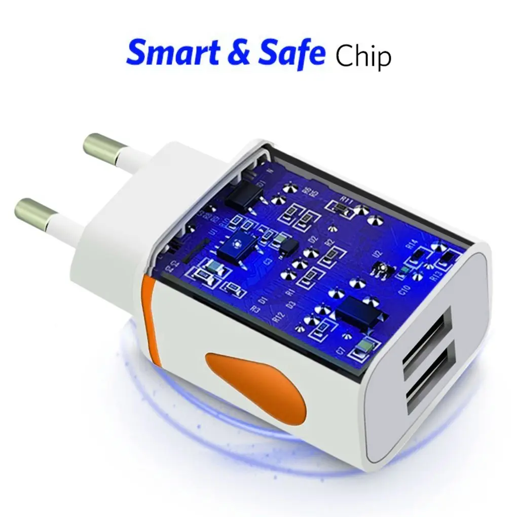 Phone Universal 2.1A 5V LED 2 USB Charger Fast Wall Charging Adapter US/EU Plug USB Charger For iPhone For Samsung For HTC Phone Universal 2.1A 5V LED 2 USB Charger Fast Wall Charging Adapter US/EU Plug USB Charger For iPhone For Samsung For HTC
