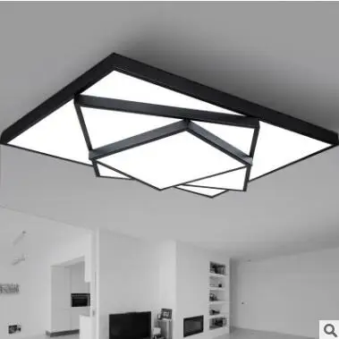 

Led ceiling lamp Simple modern wrought iron square living room lamp atmosphere creative bedroom lamp dining room lamp studghting