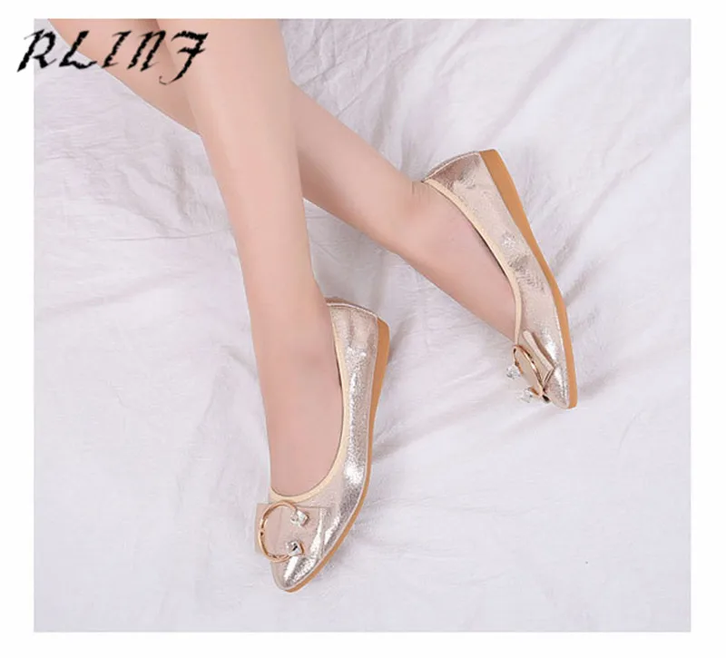 Fond Taille Simples or Egg De Maman Chaussures Grande Noir Roll Casual Pois Femmes argent Mou Plat Avec Rlinf wRqzX1nn