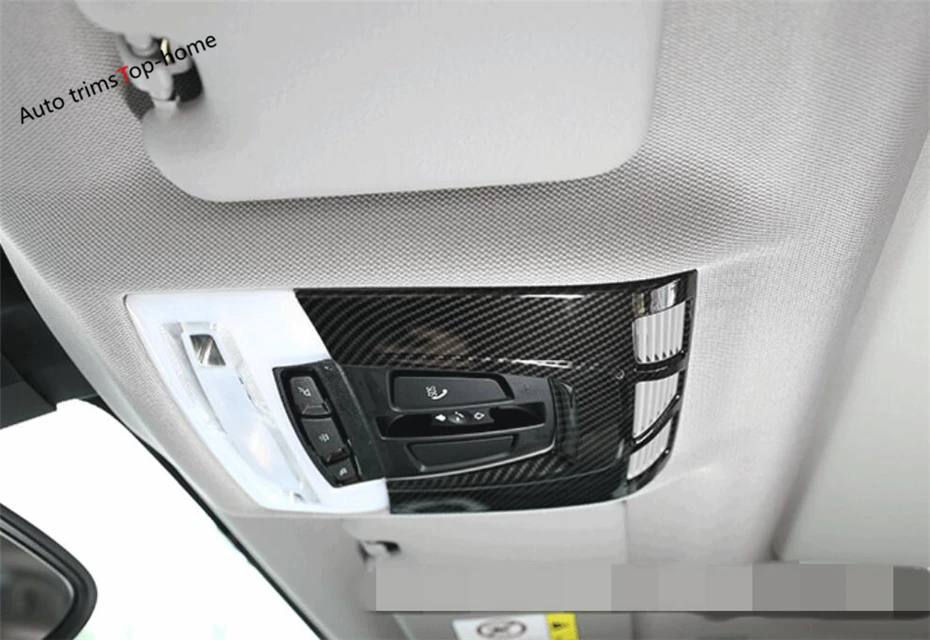 

Yimaautotrims Top Roof Reading Lights Lamp Cover Trim Fit For BMW X1 F48 2016 - 2020 ABS Carbon Fiber Look / Interior Mouldings