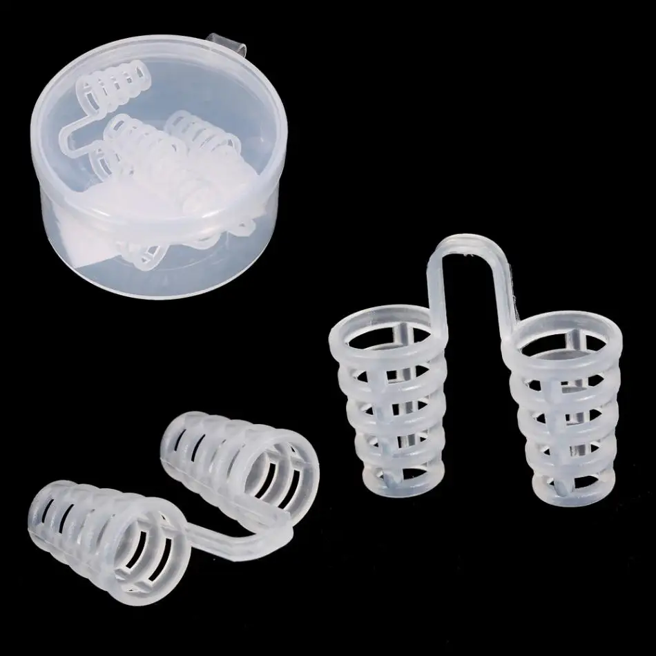

4Pcs/Box Silicone Relieve Snoring Stopper Guard Anti Snoring Clip Easy Sleeping Breath Apnea Aid Clip Nasal Dilator Device 2S 2L