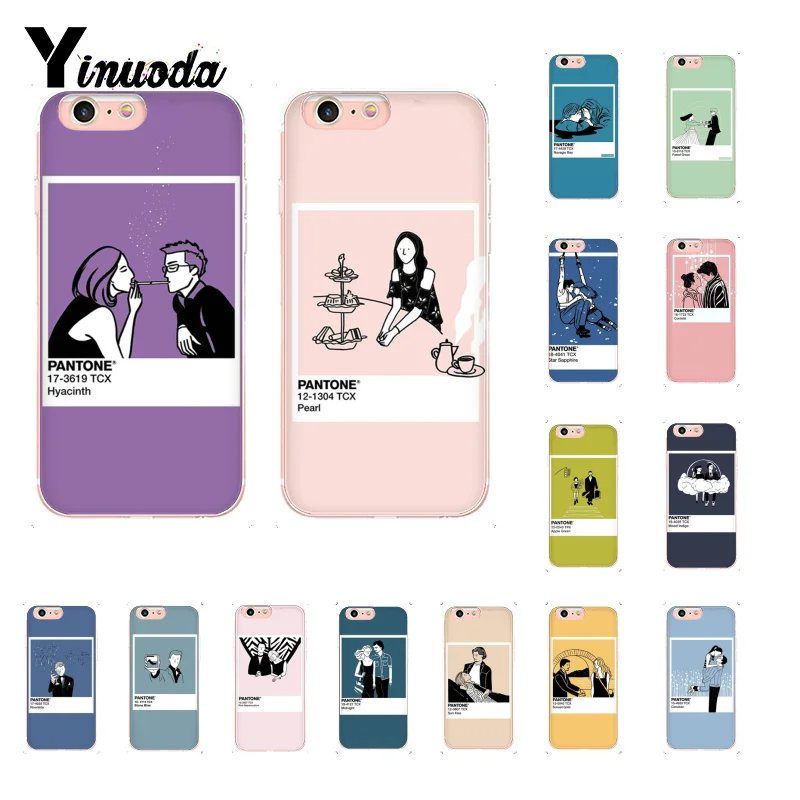 

Yinuoda Pantone Newly Art Aesthetic Lover Couple Phone Case for iPhone X XSMAX 6 6S 7 7plus 8 8Plus 5 5S XR 10 11 11pro 11promax