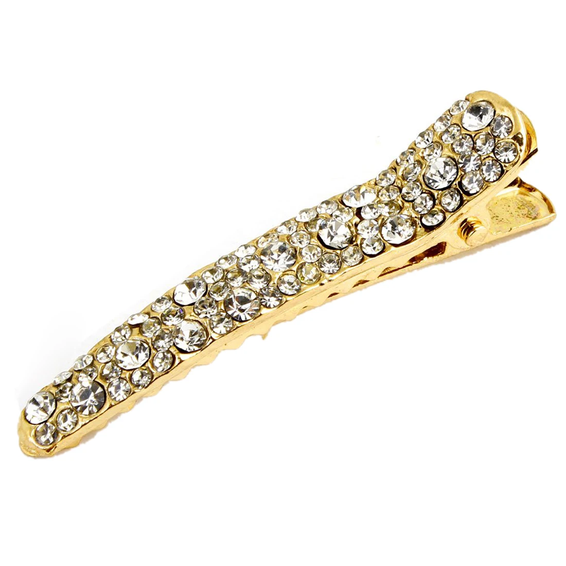 HTHL-Bling Стразы Декор золотой тон металла Аллигатор заколка для волос