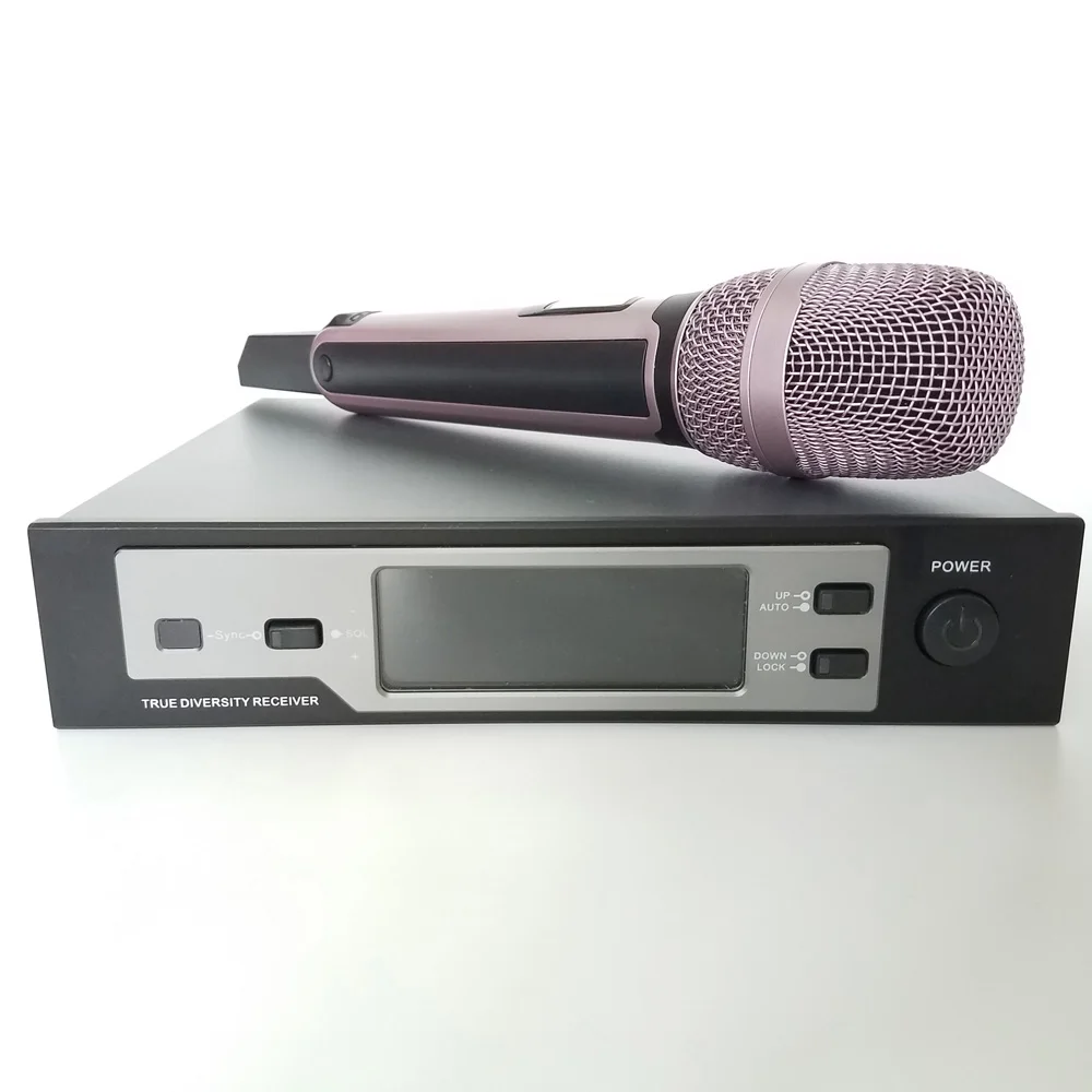 Leicozic SKM U9100 Профессиональный цифровой микрофон беспроводной истинный разнесенный микрофон для масштабной производительности skm микрофон - Цвет: rose handheld