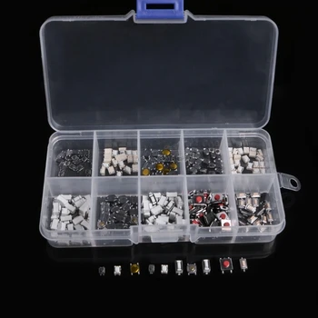 

For 250 Pcs 10 Types Tactile Push Button Touch Switch Remote Keys Microswitch Promotion
