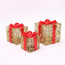 8/10/12cm Glitter Solid Christmas Gifts Box Xmas Tree Showcase Home Decoration Festival Supplies Merry Xmas Gift Box Ornaments