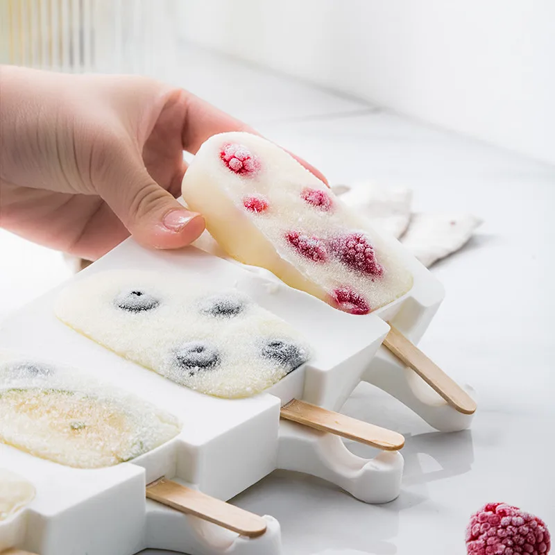 DIY Еда Класс силиконовая форма для льда «формы для крема 2 Размеры мороженого на палочке формы морозильник мороженого формы с палочки Барные инструменты