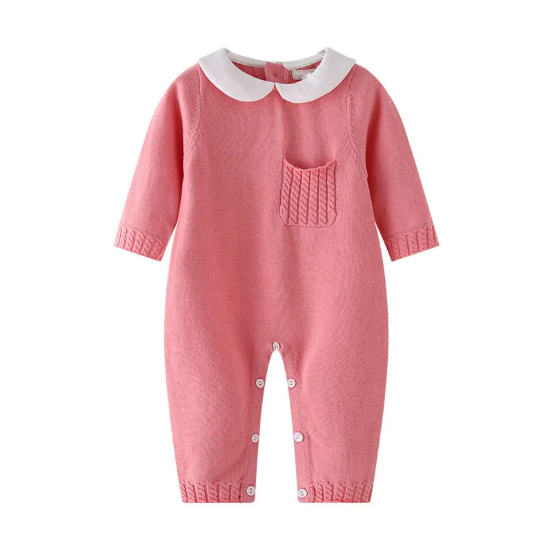 

Baby Girls Knitting Romper Fashion Cotton Knitted Newborn Overalls Autumn Long Sleeve Toddler Kids Jumpsuits Chidlren's Clothing