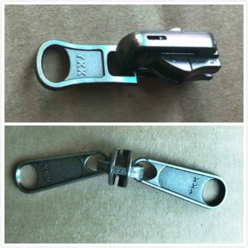 20 PCS/LOT YKK Double sided Rotating Metal SLIDER Pull for NYLON COIL