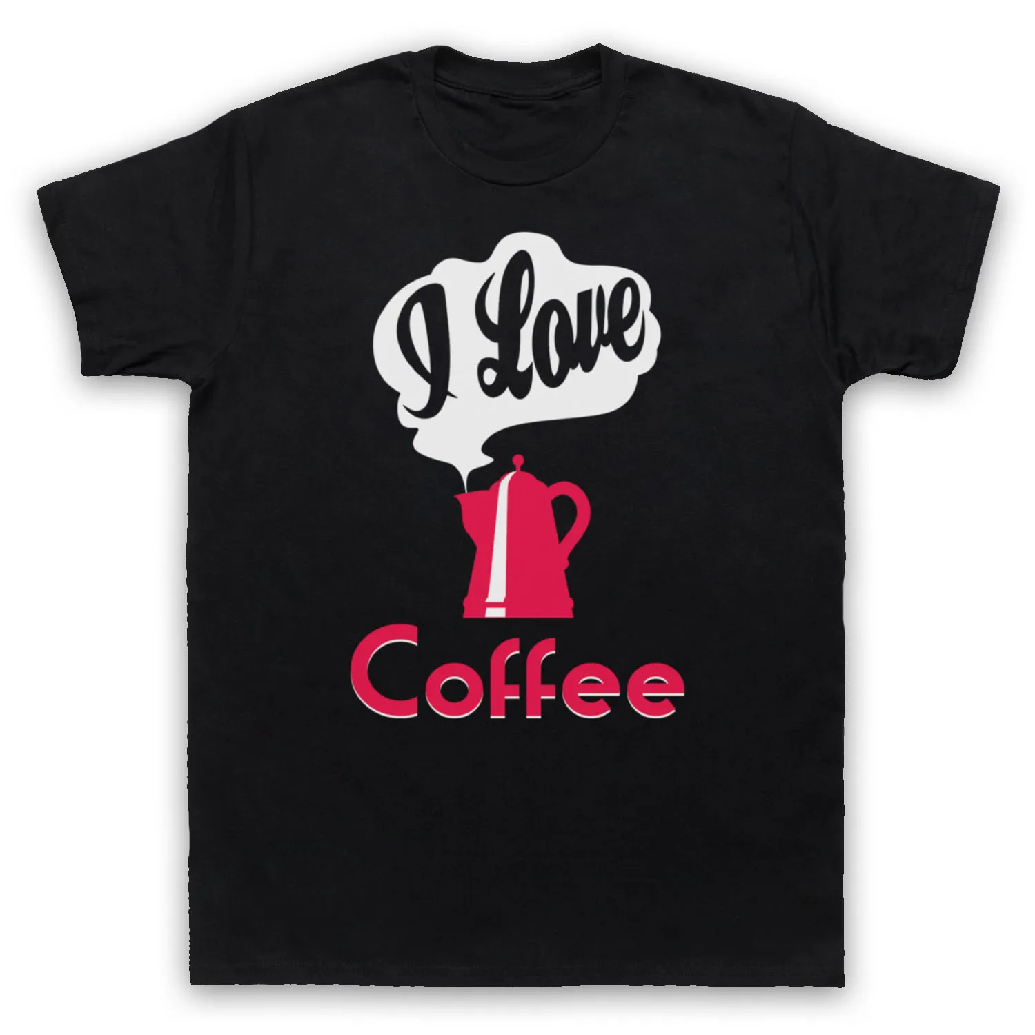 Мужская футболка с надписью I LOVE COFFEE забавная COOL MORNING DRINK CAFFEINE 2018|Футболки| |