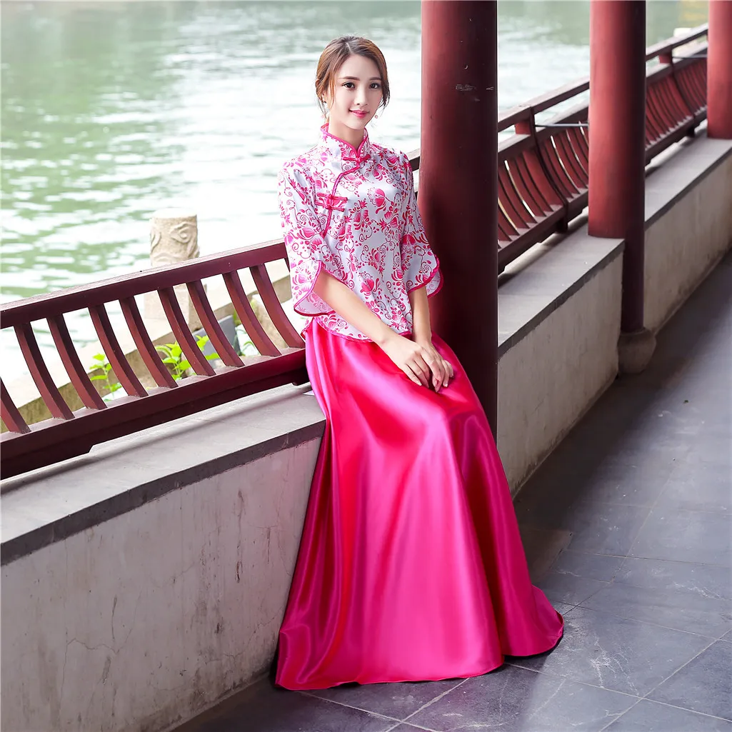 Винтаж невесты Cheongsam современный Традиционный китайский стиль свадебное платье Oriental женские Qipao Vestidos размеры S-XXL