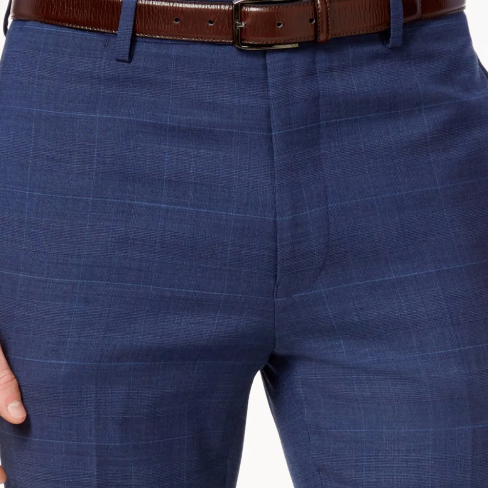 Navy Blue Glen Check Men Suit Custom Made Suit Slim Glen Plaid Two-piece Suit Men Prince Of Wales Checkered Suit with Windowpane