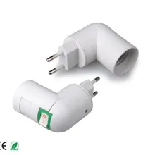 10 шт/штепсельная вилка британского стандарта для E27 База Светодиодный свет лампы держатель адаптер конвертер Винт Разъем с переключателем ВКЛ/ВЫКЛ