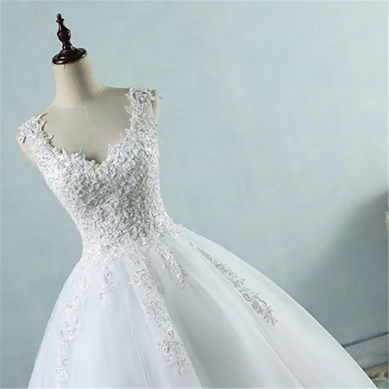 Spaghetti Strap Backless Beading Nobleness Dress Wedding Women Sleeveless V Neck Sexy Casual Loose Party Dresses Wholesale