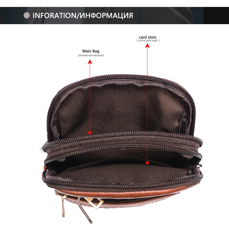 Messenger Bag Men Waist Pack Genuine Leather Men's Shoulder Crossbody Bags For Men Belt Bag (9)