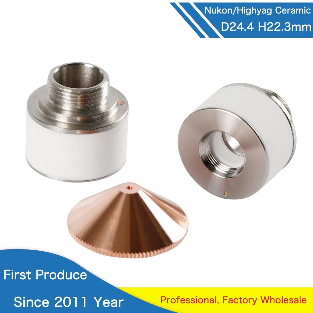 Laser Ceramic Nozzle Holder Diameter 24.4mm Height 22.3mm Laser consumables for Nukon Laser cutting machines Highyag Head Laser Ceramic Nozzle Holder Diameter 24.4mm Height 22.3mm Laser consumables for Nukon Laser cutting machines Highyag Head