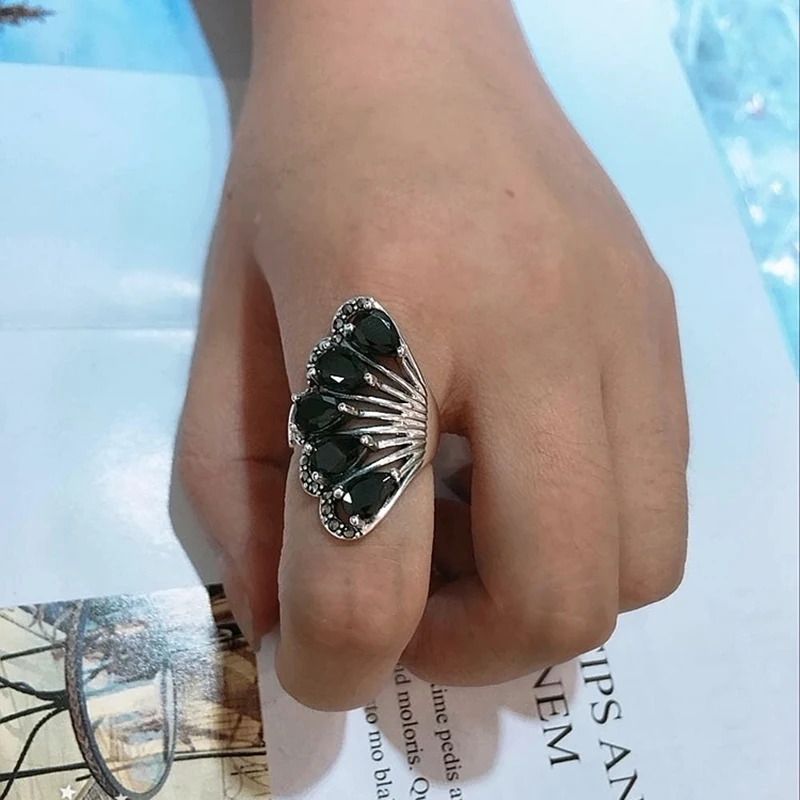 BALMORA, 925 пробы, серебро, циркон, мозаика, открытые кольца для женщин, подарок матери, тайское серебряное кольцо, модное ювелирное изделие, бижутерия SLS20177