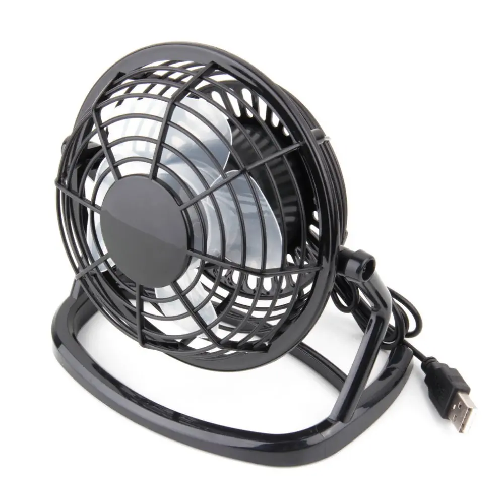 

Car Portable DC 5V Small USB 4 Blades Cooler Cooling Fan USB Mini Fans Operation Super Mute Silent PC