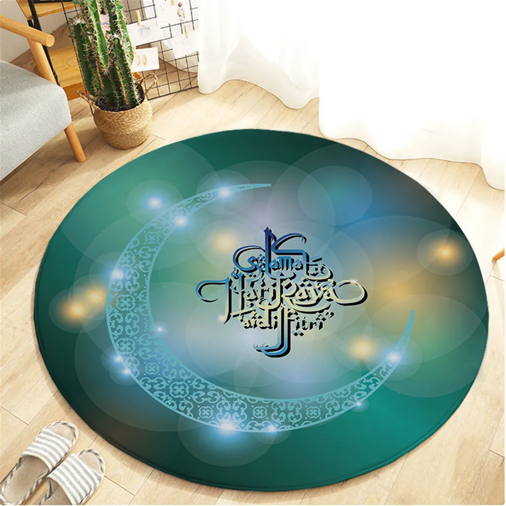ISHOWTIENDA Moldproof Lasser Bairam узор коврик для ног круглый коврик флис кухня ванная комната для ванной ковер 80 см