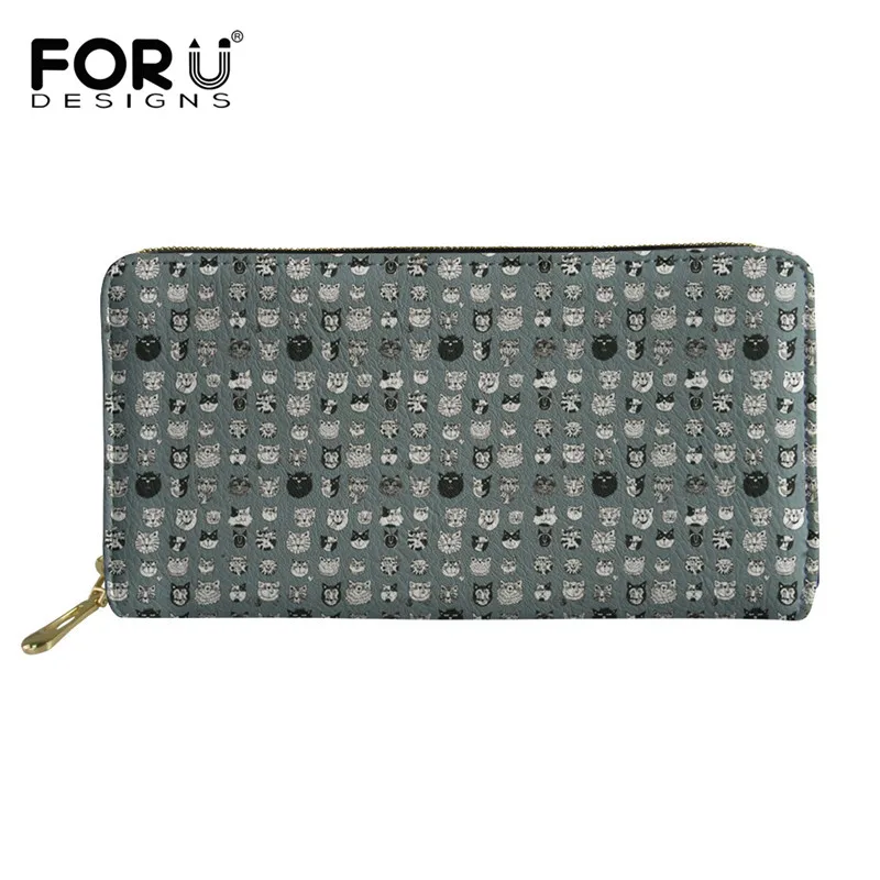ZJZ662Z21 FORUDESIGNS поп Книги по искусству Собака стоит любовь кожа брендовые модные длинные держатели Кошелек для леди C Книги по искусству Эйра Feminina portefeuille - Цвет: ZJZ662Z21