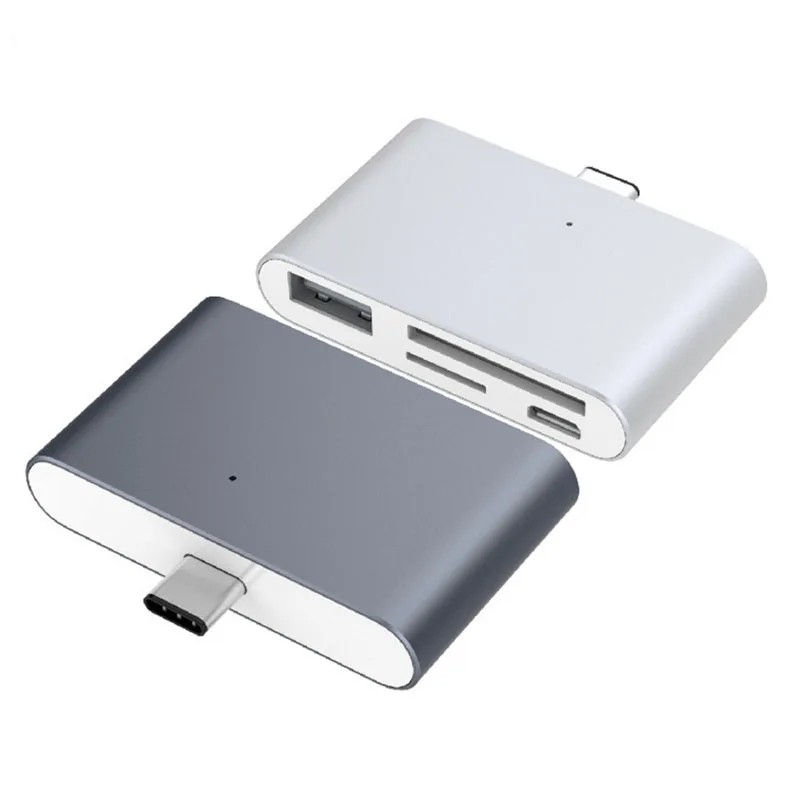 Type C Mobile phone card reader adapter USB HUB Micro sd