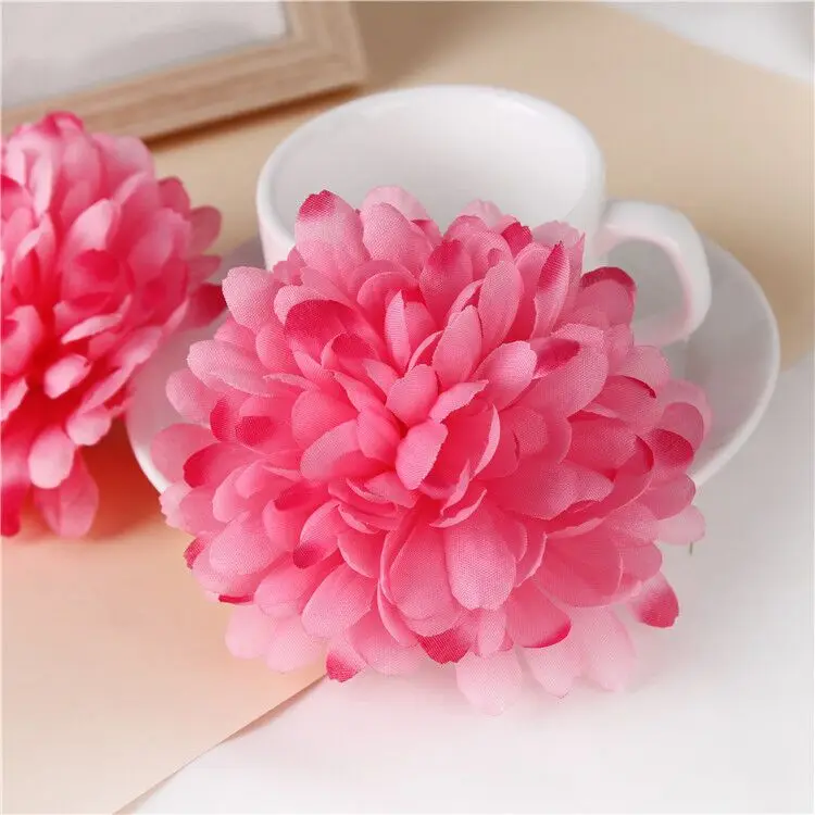 50pcs 10cm Decorative Artificial Carnation Flowers Silk Imitation