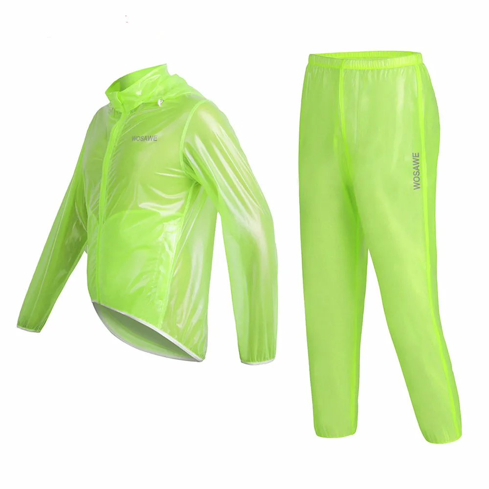WOSAWE Waterproof Motocross Jackets Motorcycle Rainproof Jacket Pants Windproof Bicycle Motorbike Clothing MTB Riding Raincoat