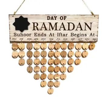 

1 Set 50pcs Board + 50pcs Ring Countdown Board Eid Mubarak Muslim Islam Ramadan Days Date Notes Pad Plate Calendar Reminding Boa
