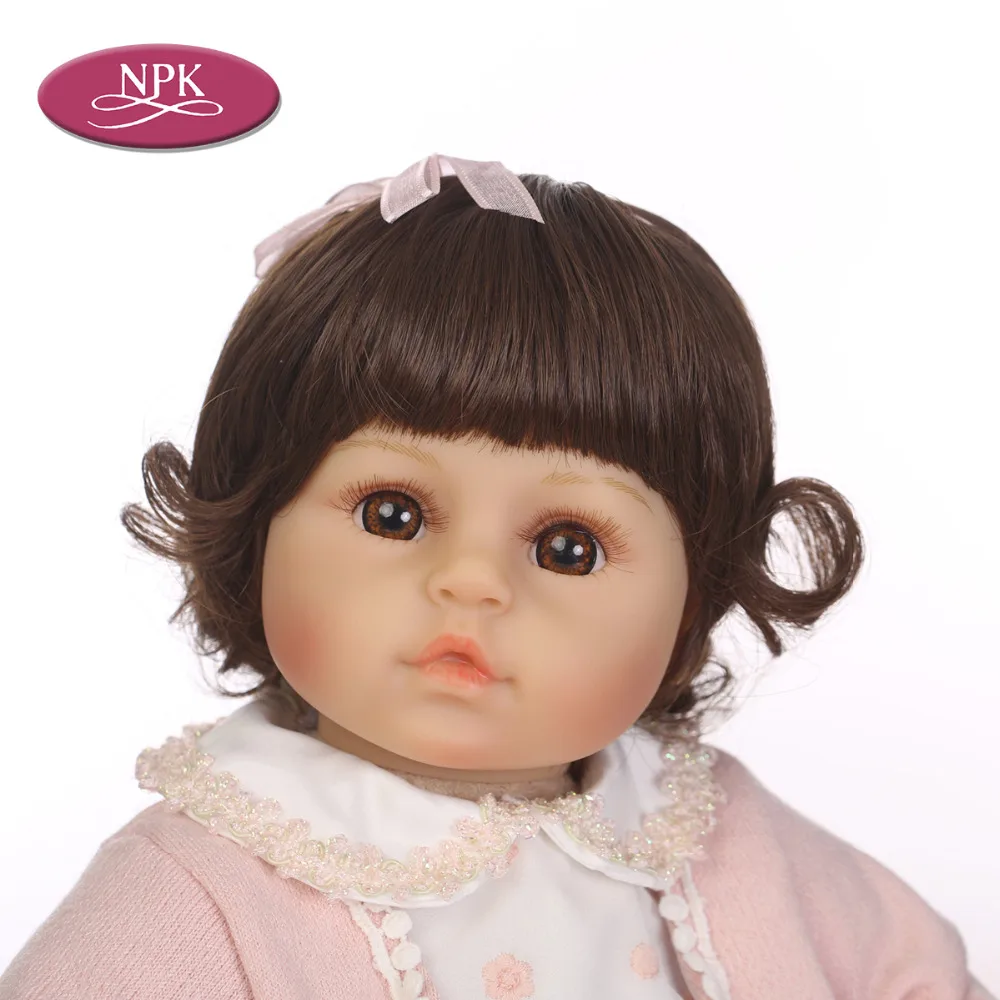 NPK 45CM Reborn Baby Dolls Handmade Realistic Soft Silicone Baby Dolls Bebe Reborn Menina Bonecas Brinquedos Child Birthday Gift (4)