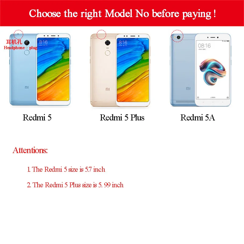 Для Xiaomi Redmi 5 5,7 дюймов чехол бренд MOFI Флип кожаный чехол для Red Rice 5 Plus 5,99 дюйма Hongmi 5/5 плюс подставка Функция