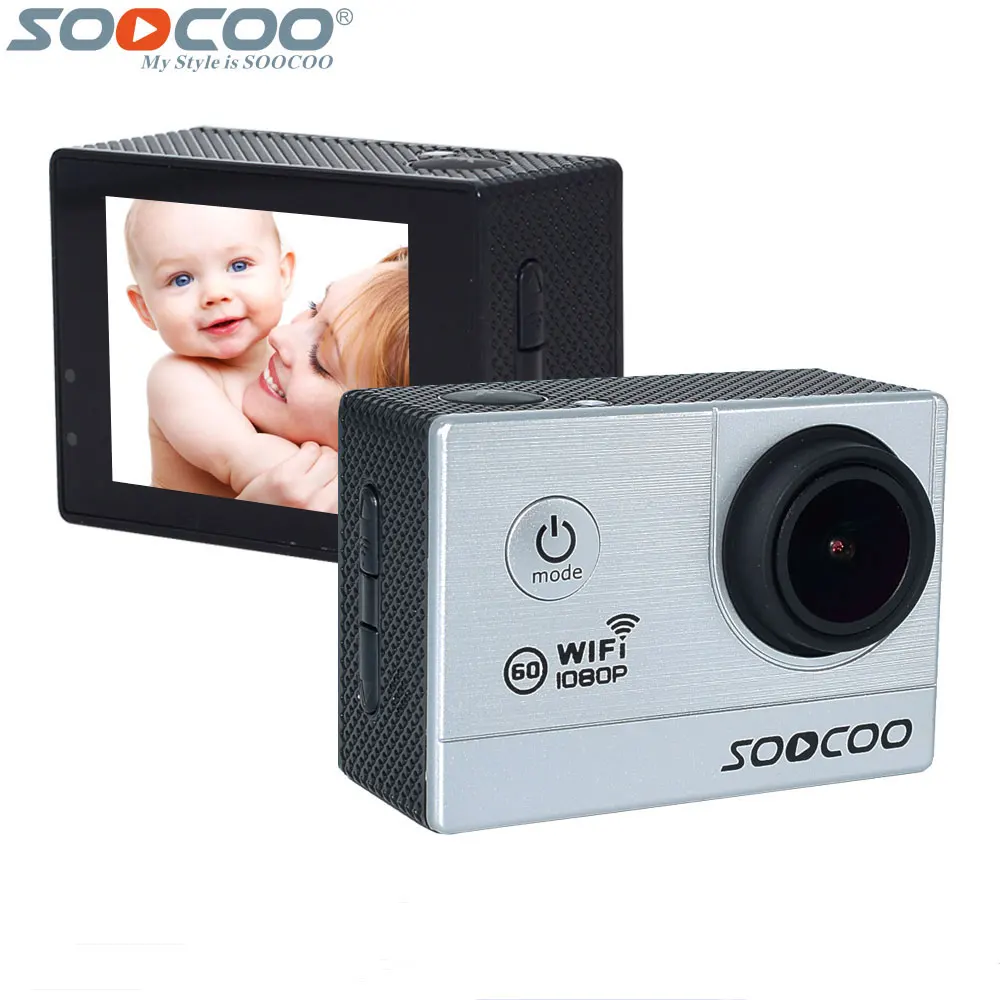 

C20 1080P 60pfs WIFI Full HD SOOCOO Action Camera 170 Wide Angle Sports DV Waterproof with Extra Battery Charger Storage Bag