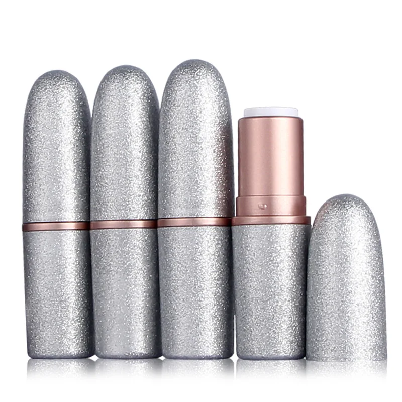 Silver Bullet Shape Empty Lipstick Tubes Homemade Lip Balm Tube