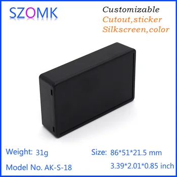 

10 pcs, 86*51*21.5mm plastic housing electronics control box szomk plastic box for electronics project diy enclosure outlet box