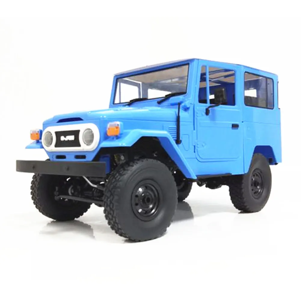 WPL C34K 1:16 Kit 2.4G 4WD Wireless No ESC Battery Toy Transmitter Charger Kids Boys Military Durable Truck Rock Crawler RC Car - Цвет: Blue C to 34k