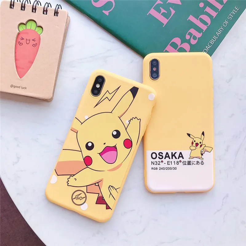 

Cartoon Yellow Pikachue Phone Case for OPPO R9 R11 R11s Plus R15 R17 Soft Silicone Covers For OPPO A3 A5 A39 A57 A59 F1S A79 A83
