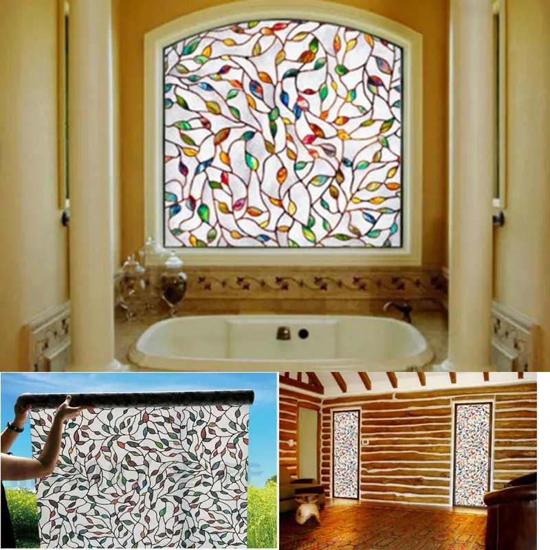 Por Static Cling Window Decorations Opaque Privacy Static Cling Gl Window Film Home Decor For Bathroom And Office Decorative