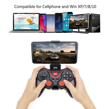 

Terios T3 Wireless Joystick Gamepad Game Controller bluetooth BT3.0 Joystick For Mobile Phone Tablet TV Box Holder
