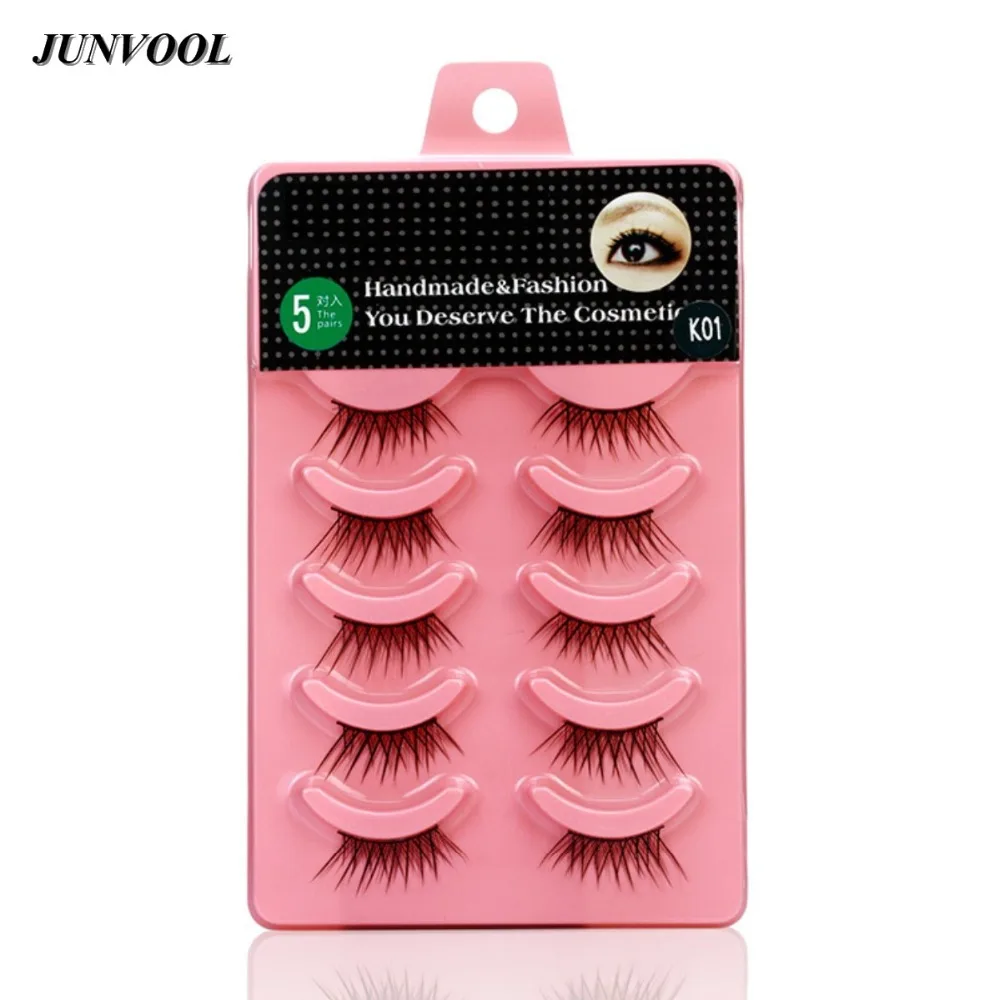 Fake False Eyelashes Kit 50 Pairs Of Women Lady Half Eyelash Partial